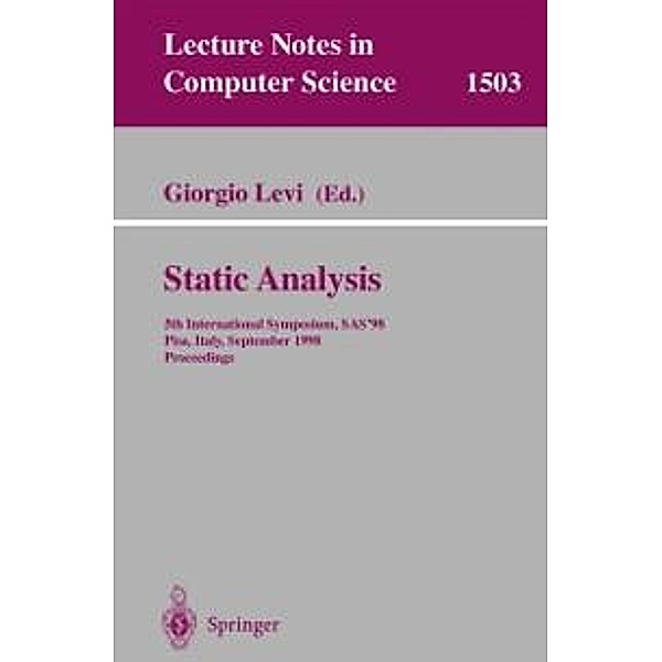 Static Analysis / Lecture Notes in Computer Science Bd.1503