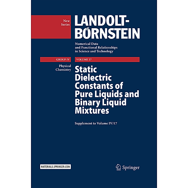 Static Dielectric Constants of Pure Liquids and Binary Liquid Mixtures, Ch. Wohlfarth