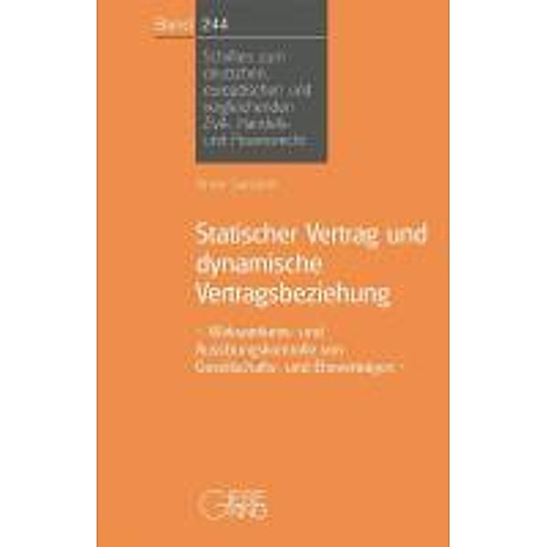 Statischer Vertrag und dynamische Vertragsbeziehung, Anne Sanders