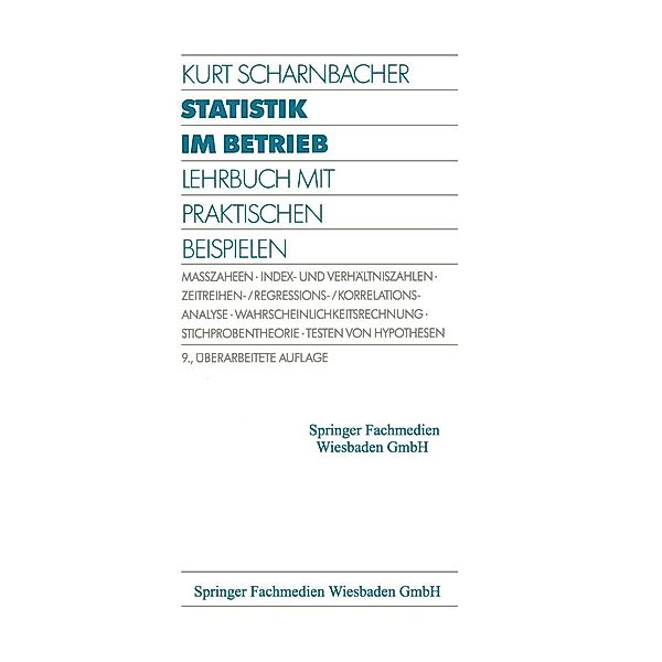 Statistik im Betrieb, Kurt Scharnbacher