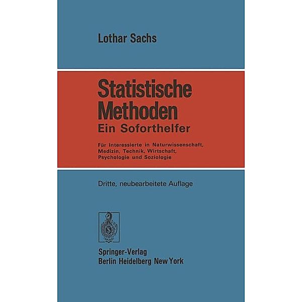 Statistische Methoden, Lothar Sachs