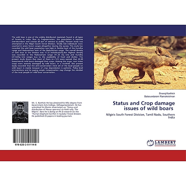 Status and Crop damage issues of wild boars, Sivaraj Karthick, Balasundaram Ramakrishnan