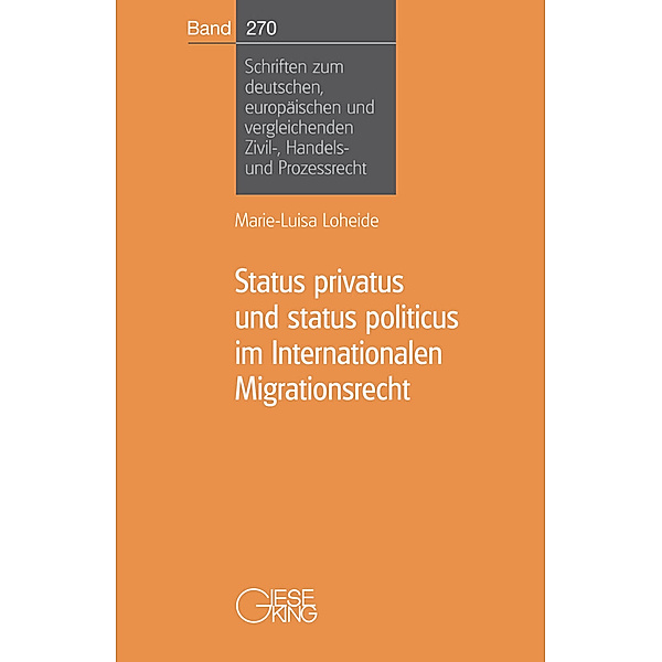 Status privatus und status politicus im Internationalen Migrationsrecht, Marie-Luisa Loheide