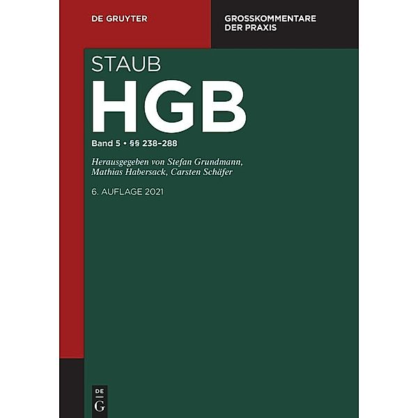 Staub: Handelsgesetzbuch §§ 238-288 HGB