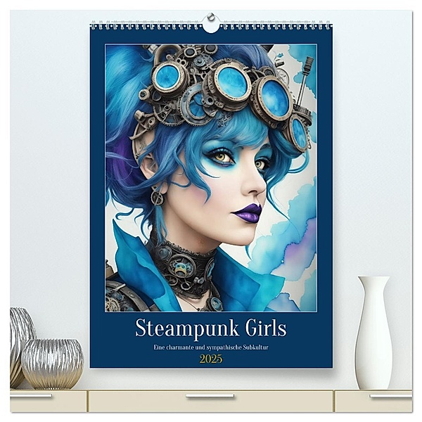 Steam-Punk-Girls - Eine charmante und sympathische Subkultur (hochwertiger Premium Wandkalender 2025 DIN A2 hoch), Kunstdruck in Hochglanz, Calvendo, Jean-Louis Glineur