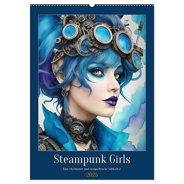 Steam-Punk-Girls - Eine charmante und sympathische Subkultur (Wandkalender 2025 DIN A2 hoch), CALVENDO Monatskalender, Calvendo, Jean-Louis Glineur