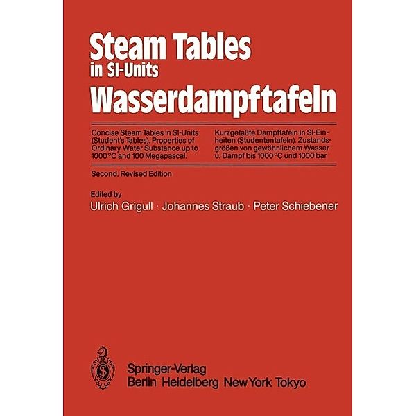 Steam Tables in SI-Units / Wasserdampftafeln