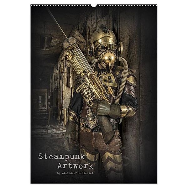 Steampunk Artwork (Wandkalender 2024 DIN A2 hoch), CALVENDO Monatskalender, Alexander Schlesier