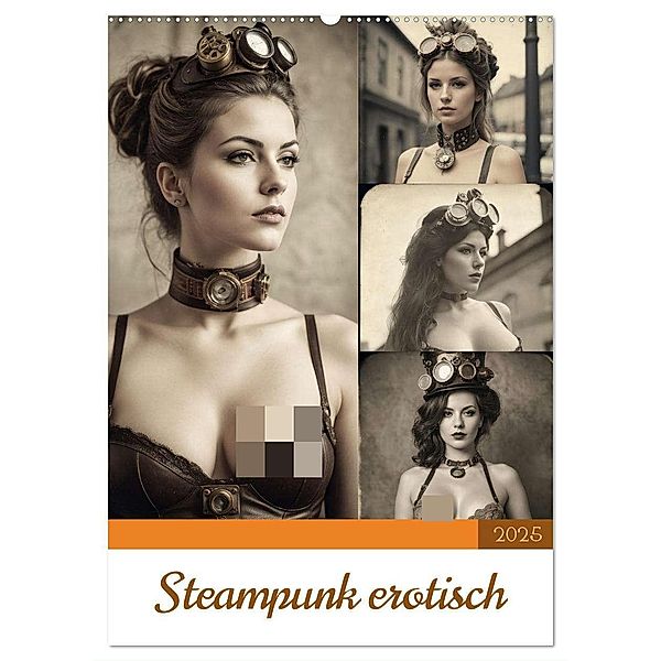 Steampunk erotisch (Wandkalender 2025 DIN A2 hoch), CALVENDO Monatskalender, Calvendo, Stacey Herz