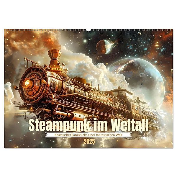 Steampunk im Weltall (Wandkalender 2025 DIN A2 quer), CALVENDO Monatskalender, Calvendo, Daniela Tapper