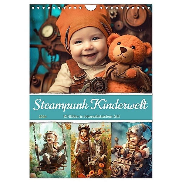 Steampunk Kinderwelt (Wandkalender 2024 DIN A4 hoch), CALVENDO Monatskalender, Sabine Löwer