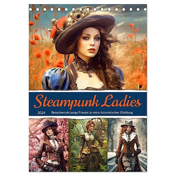 Steampunk Ladies (Tischkalender 2024 DIN A5 hoch), CALVENDO Monatskalender, Sabine Löwer