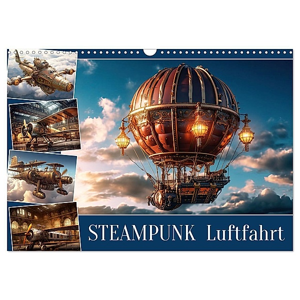 Steampunk Luftfahrt (Wandkalender 2024 DIN A3 quer), CALVENDO Monatskalender, Sabine Löwer