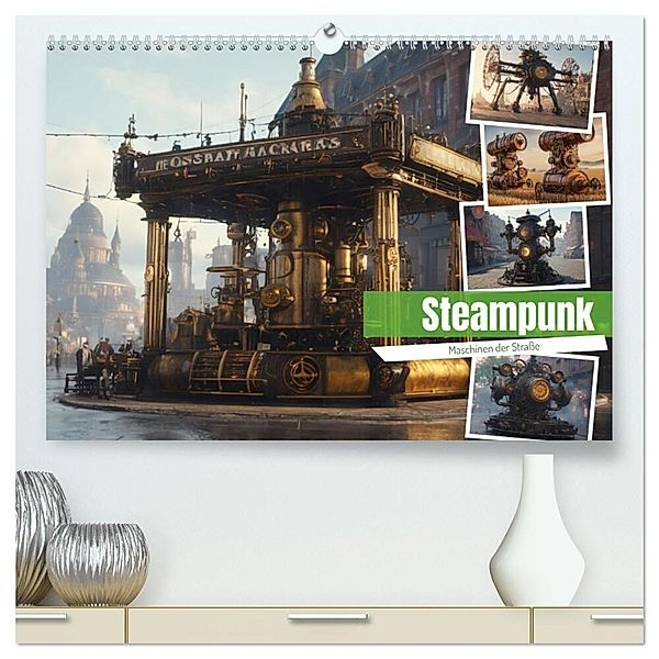 Steampunk Maschinen der Straße (hochwertiger Premium Wandkalender 2025 DIN A2 quer), Kunstdruck in Hochglanz, Calvendo, Stanley Hinz