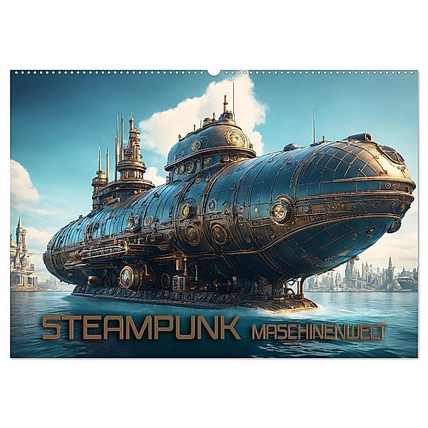 Steampunk Maschinenwelt (Wandkalender 2024 DIN A2 quer), CALVENDO Monatskalender, Calvendo, Renate Utz