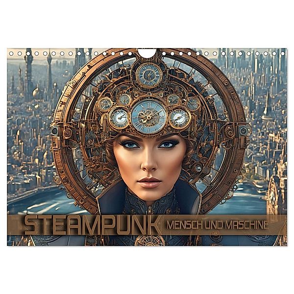 Steampunk - Mensch und Maschine (Wandkalender 2024 DIN A4 quer), CALVENDO Monatskalender, Calvendo, Renate Utz