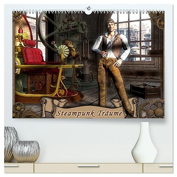 Steampunk Träume (hochwertiger Premium Wandkalender 2024 DIN A2 quer), Kunstdruck in Hochglanz, Karsten Schröder