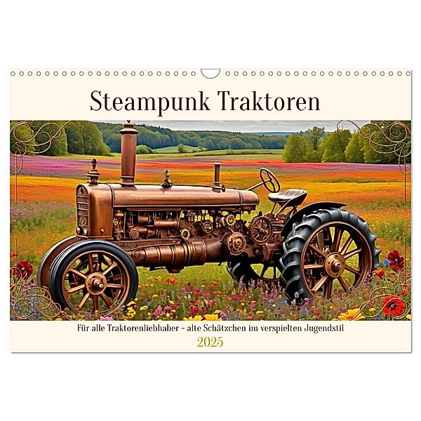 Steampunk Traktoren (Wandkalender 2025 DIN A3 quer), CALVENDO Monatskalender, Calvendo, Claudia Kleemann
