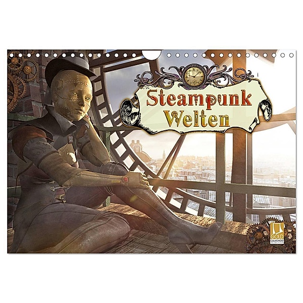 Steampunk Welten (Wandkalender 2025 DIN A4 quer), CALVENDO Monatskalender, Calvendo, Karsten Schröder