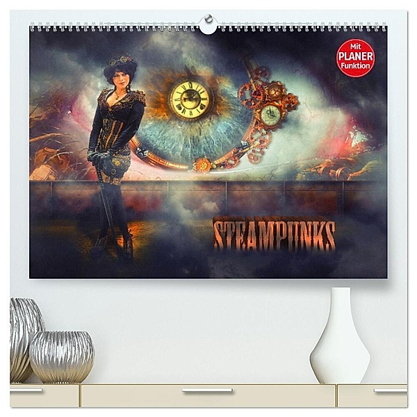 Steampunks (hochwertiger Premium Wandkalender 2024 DIN A2 quer), Kunstdruck in Hochglanz, Dirk Meutzner