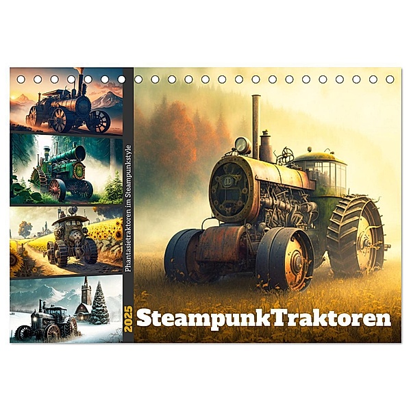 Steampunktraktoren (Tischkalender 2025 DIN A5 quer), CALVENDO Monatskalender, Calvendo, Sabine Löwer
