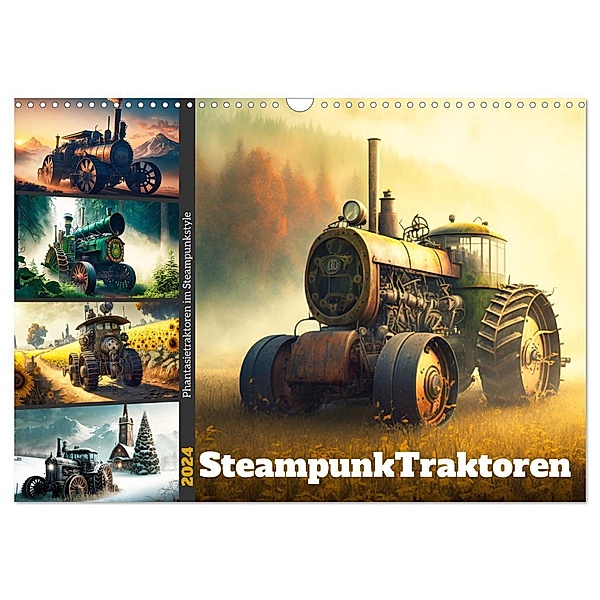 Steampunktraktoren (Wandkalender 2024 DIN A3 quer), CALVENDO Monatskalender, Sabine Löwer