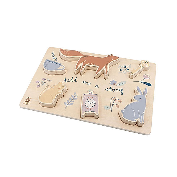 Sebra Steckpuzzle ANIMALS 6-teilig aus Holz