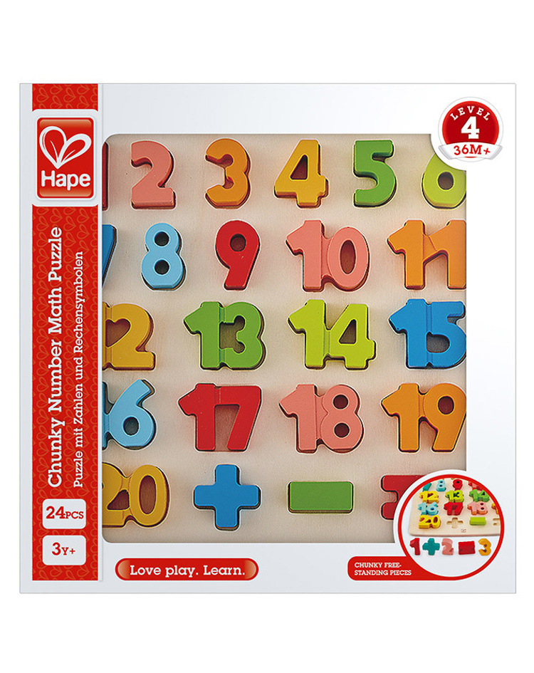 Setzpuzzle Zahlen 0-9 Holz Kinderpuzzle Setz-Puzzle Zählen lernen für Kinder 