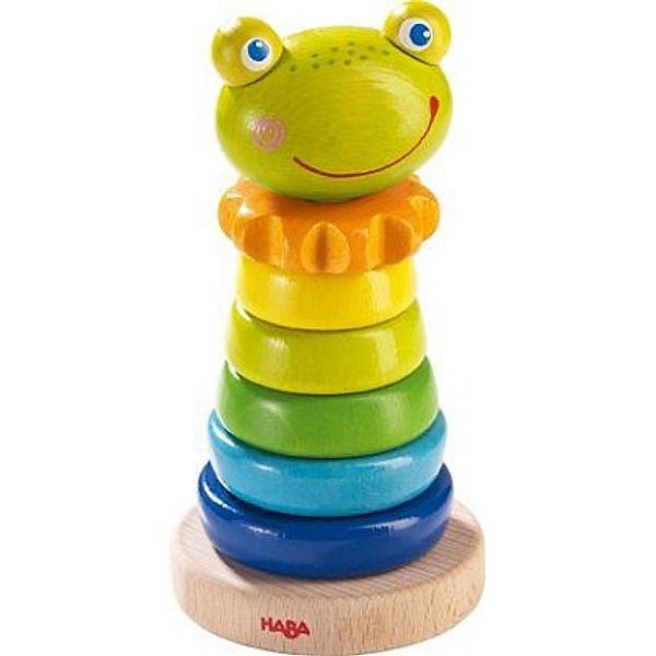 HABA Steckspiel FROSCH 8-teilig aus Holz