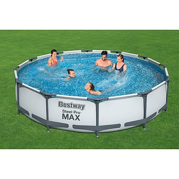 Bestway Deutschland GmbH Steel Pro Max™ Frame Pool-Set, rund, mit Filterpumpe 366 x 76 cm
