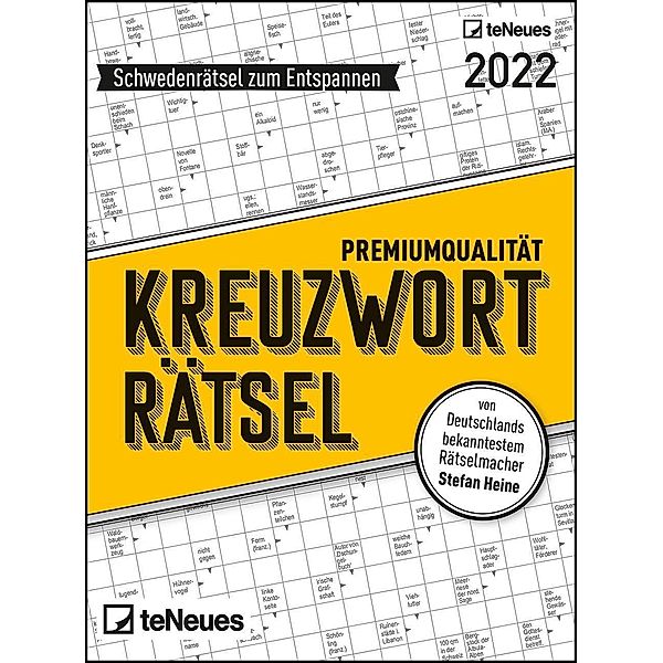 Stefan Heine Kreuzworträtsel 2022 Tagesabreißkalender - 11,8x15,9 - Rätselkalender - Knobelkalender - Tischkalender, Stefan Heine