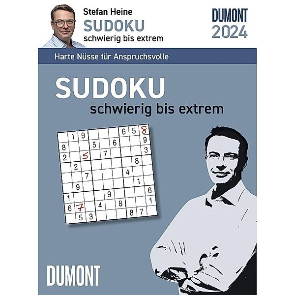 Stefan Heine Sudoku schwierig bis extrem 2024 - Tagesabreißkalender -11,8x15,9 - Rätselkalender - Sudokukalender, Stefan Heine