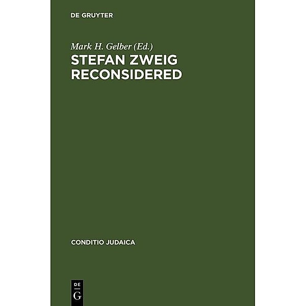 Stefan Zweig Reconsidered / Conditio Judaica Bd.62