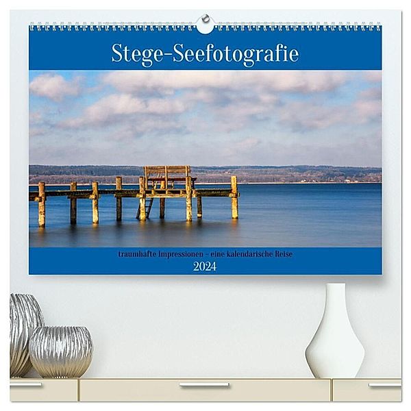 Stege - Seefotografie (hochwertiger Premium Wandkalender 2024 DIN A2 quer), Kunstdruck in Hochglanz, Thomas Rosier (Videografic)