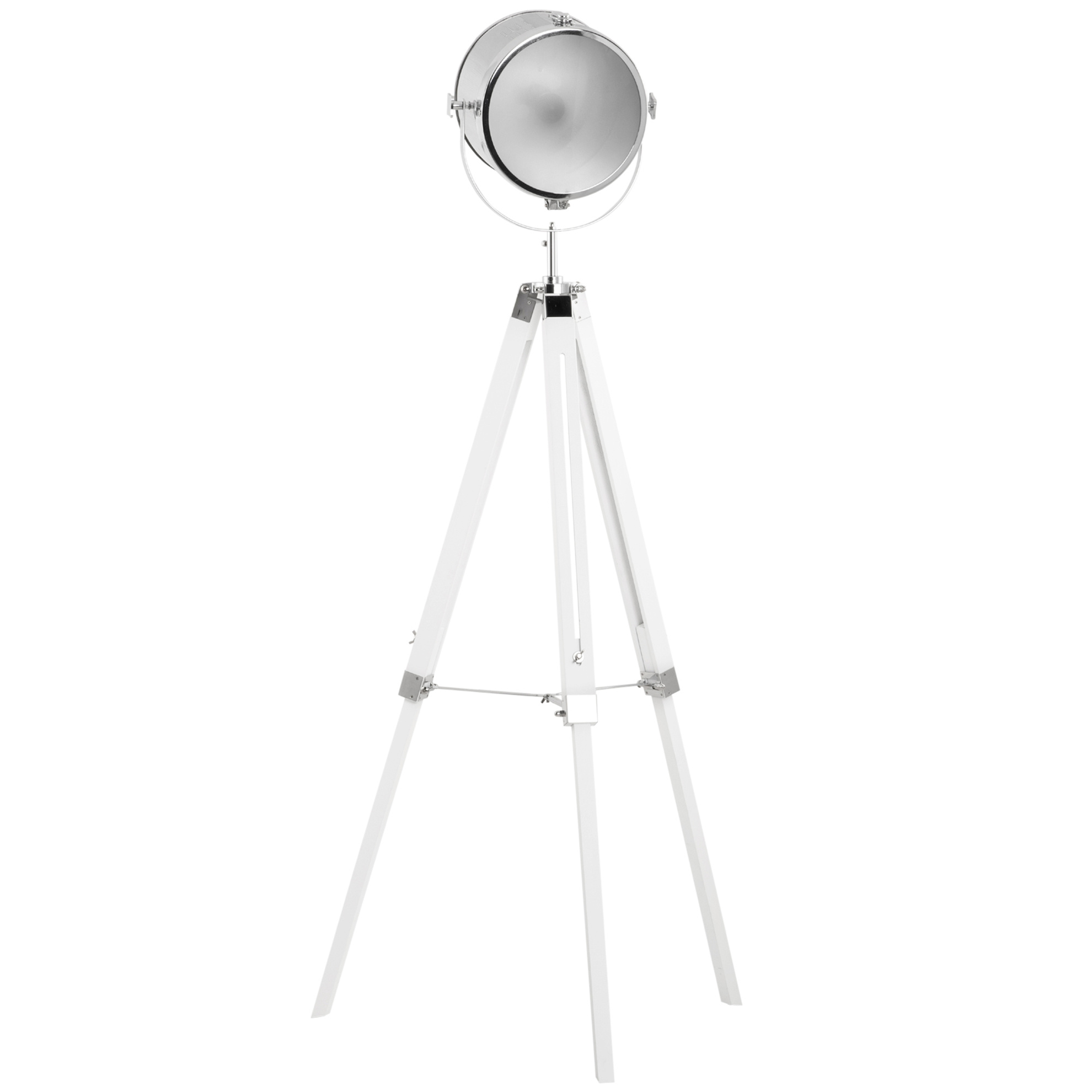 Stehlampe mit Fußschalter weiß Farbe: weiß