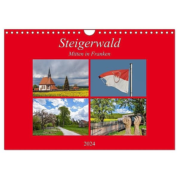 Steigerwald - Mitten in Franken (Wandkalender 2024 DIN A4 quer), CALVENDO Monatskalender, hans will