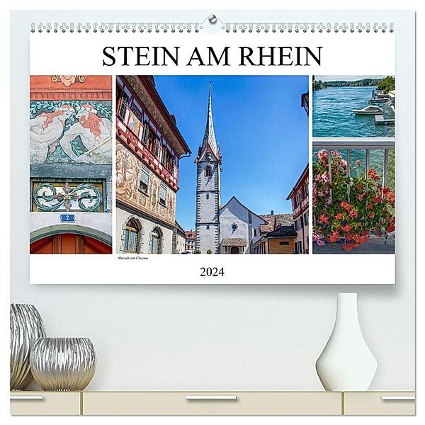 Stein am Rhein - Altstadt mit Charme (hochwertiger Premium Wandkalender 2024 DIN A2 quer), Kunstdruck in Hochglanz, Liselotte Brunner-Klaus