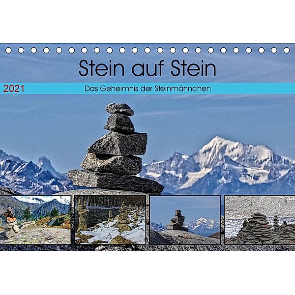 Stein auf Stein. Das Geheimnis der Steinmännchen (Tischkalender 2021 DIN A5 quer), Susan Michel