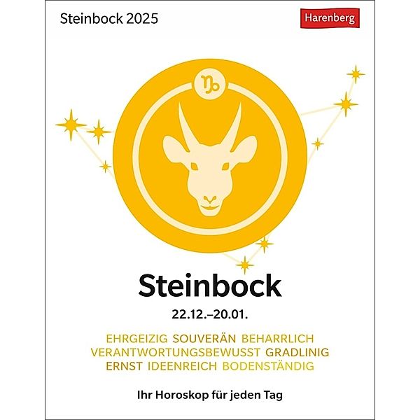 Steinbock Sternzeichenkalender 2025 - Tagesabreißkalender - Ihr Horoskop für jeden Tag, Robert Satorius