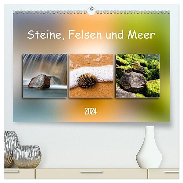 Steine, Felsen und Meer (hochwertiger Premium Wandkalender 2024 DIN A2 quer), Kunstdruck in Hochglanz, Klaus Kolfenbach