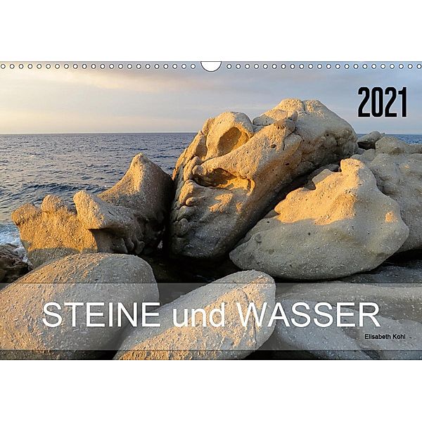 Steine und Wasser (Wandkalender 2021 DIN A3 quer), ElKohl