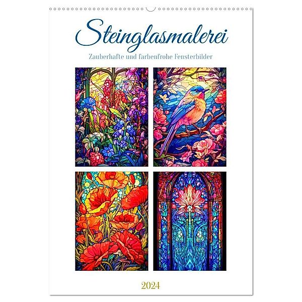 Steinglasmalerei (Wandkalender 2024 DIN A2 hoch), CALVENDO Monatskalender, Steffen Gierok-Latniak