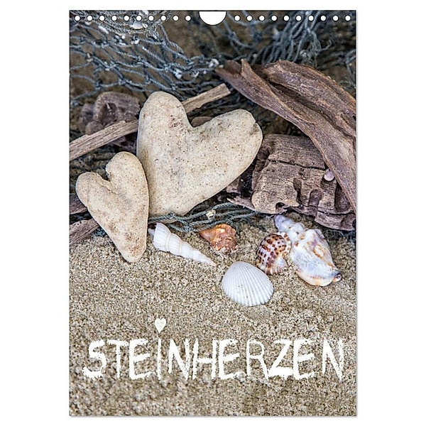 Steinherzen 2024 (Wandkalender 2024 DIN A4 hoch), CALVENDO Monatskalender, Andrea Haase