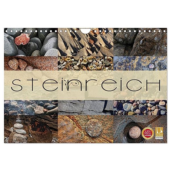 Steinreich (Wandkalender 2024 DIN A4 quer), CALVENDO Monatskalender, Martina Cross