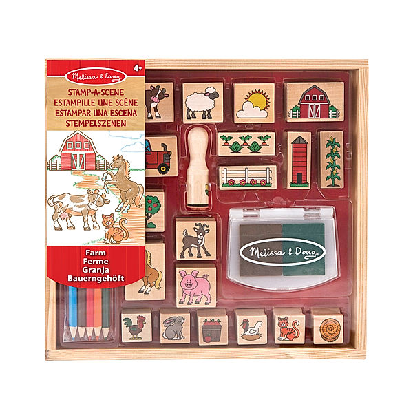 Melissa & Doug Stempel-Set BAUERNHOF aus Holz