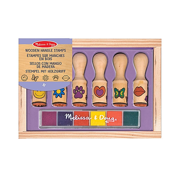 Melissa & Doug Stempel-Set HAPPY aus Holz