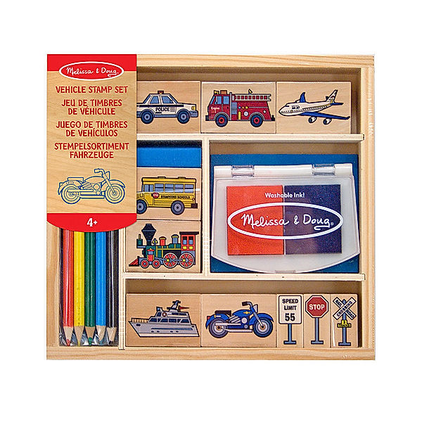 Melissa & Doug Stempel-Set VEHICLE aus Holz