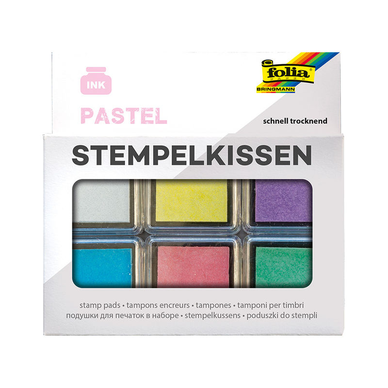 Stempelkissen-Set PASTELL 6-teilig in bunt