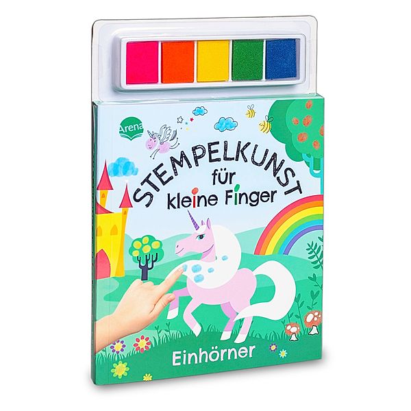 Stempelkunst für kleine Finger. Einhörner