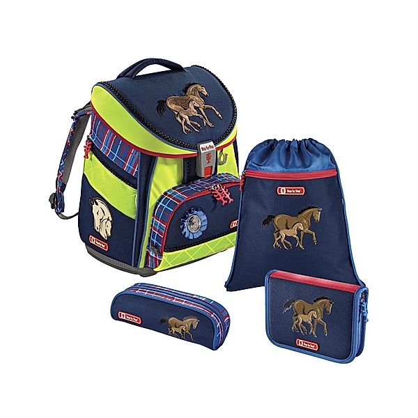 Step by Step Step by Step COMFORT DIN Schulranzen-Set Horse Family, 4-teilig